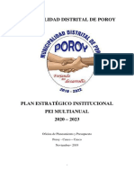 Plan Estratégico Institucional Poroy