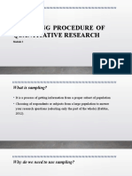 Sampling Procedure in QNR