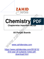 2nd Year Chemistry Mcqs Notes Chapterwise