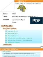 Curso: Tema: Docente:: Física Movimiento Circular Uniforme (M.C.U) Leyva Bartolo, Miguel Nícolas