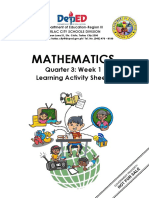 Mathematics: Quarter 3: Week 1 Learning Activity Sheets