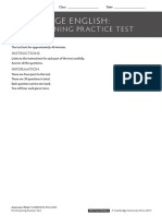 Cambridge English:: First Listening PR Actice Test