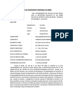 Acta de Suspension Temporal de Obra