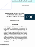 Islam As The Religion of Federation