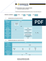 Plan Formativo de Practicas - Diagnostico