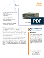 Model TC8530: Ethernet & Data Fiber Optic Multiplexer