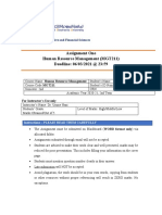 Assignment One Human Resource Management (MGT211) Deadline: 06/03/2021 at 23:59