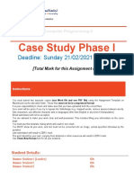 Case Study Phase I: Deadline: Sunday 21/02/2021 at 23:59