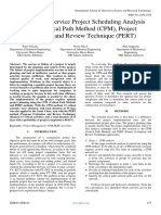 Construction Service Project Scheduling Analysis Using Critical Path Method (CPM), Project Evaluation and Review Technique (PERT)