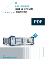 Versatile, Compact, Up To 40 GHZ 170 GHZ With Upconverter: R&S®Smb100A Microwave Signal Generator