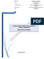 Canevas Expliqués Des Leçons A L'ecole Primaire