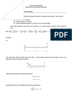 Deflection of Beams Exercise Sheet Solutions