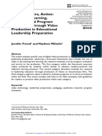 Lights, Camera, Action - Advancing Learning, Research, and Program Evaluation Through Video Production in Educational Leadership Preparation