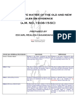 Comparative Matrix of Rules of Evidence 1