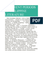 Different Periods of Philippine Literature