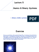 Celestial Mechanics & Binary Systems