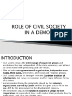 Role of Civil Society in A Democracy