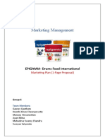 Marketing Management: EPIGAMIA-Drums Food International