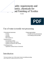 Water Quality Requirements and Auxiliary Chemicals For Dyeing