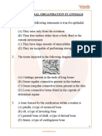 Neet Structural Organisation in Animals Important Questions