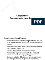 Chapter Four - Requirements Specification