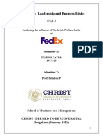 MBA 631A: Leadership and Business Ethics Cia-I: Analyzing The Influence of Frederick Wallace Smith at