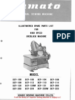 Illustratred Spare Parts List FOR High Speed Overlock Machine