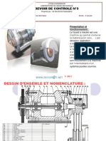 Devoir Corrigé de Contrôle N°3 - Génie Mécanique Touret A Meuler - 3ème Technique (2012-2013) MR Mlaouhi Slaheddine