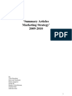 Summary Marketing Strategy 2009-2010