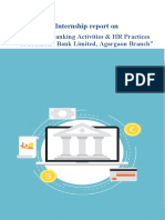 Internship Report On "General Banking Activities &HR Practices of Southeast Bank Limited, Agargaon Branch"