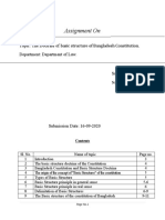 ASSIGNMENT On The Doctrine of Basic Structure of Bangladesh Constitution.