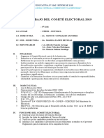 Plan de Trabajo Del Comité Electoral 2019