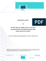 Explanatory Notes On EU VAT Place of Supply Rules On Services Connected With Immovable Property That Enter Into Force in 2017