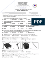 Diagnostic Test in Science Grade Iv School Year 2020-2021: Schools Division Office Quezon City