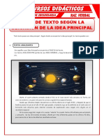 Textos Según La Idea Principal para Segundo de Secundaria