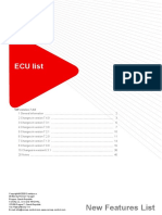 ECU List 7 4 0 New Features List