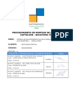 Proc. Montaje de Ataguia de Captacion