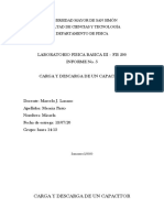 Carga y Descarga de Un Capacitor