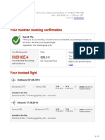 Your Austrian Booking Confirmation: Outbound 07.08.2019