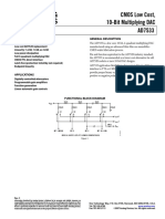 CMOS Low Cost, 10-Bit Multiplying DAC AD7533: Features General Description