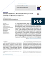 Dynamic Capabilities in The Upstream Oil and Gas Sector: Managing Next Generation Competition