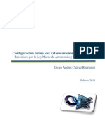 Configuración Formal Del Estado Autonómico en Bolivia. Recorridos Por La Ley Marco de Autonomías y Descentralización