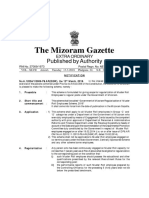 The Mizoram Gazette: Published by Authority