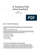 Teknik Sampling Pada Penelitian Kualitatif