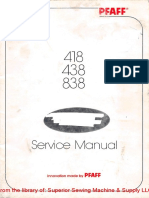 Pfaff 418, 438, 838 Service Manual