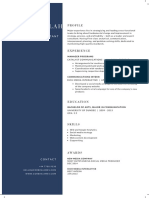 Blue and White Corporate Resume