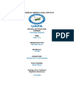 Tarea 1 y 2 de Introduccion A La Psicoterapia