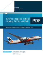 Erratic Airspeed Indications - ATSB