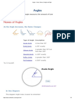 Angles - Acute, Obtuse, Straight and Right