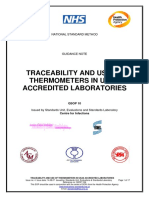 Traceability and Use of Thermometers in Ukas Accredited Laboratories